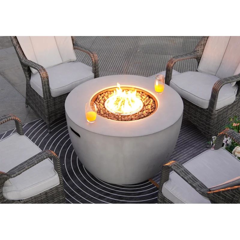 Dolcho Concrete Gas Fire Pit Table | Wayfair North America
