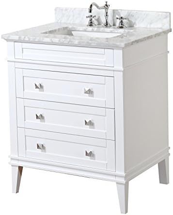 Eleanor 30-inch Bathroom Vanity (Carrara/White): Includes White Cabinet with Authentic Italian Ca... | Amazon (US)