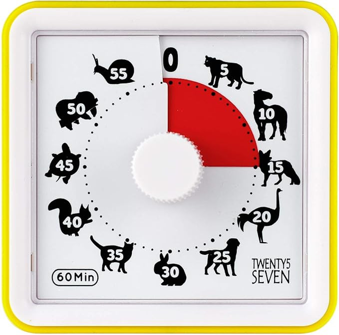 Countdown Timer 3 inch; 60 Minute 1 hour Visual Timer - Classroom Teaching Tool Office Meeting, C... | Amazon (US)