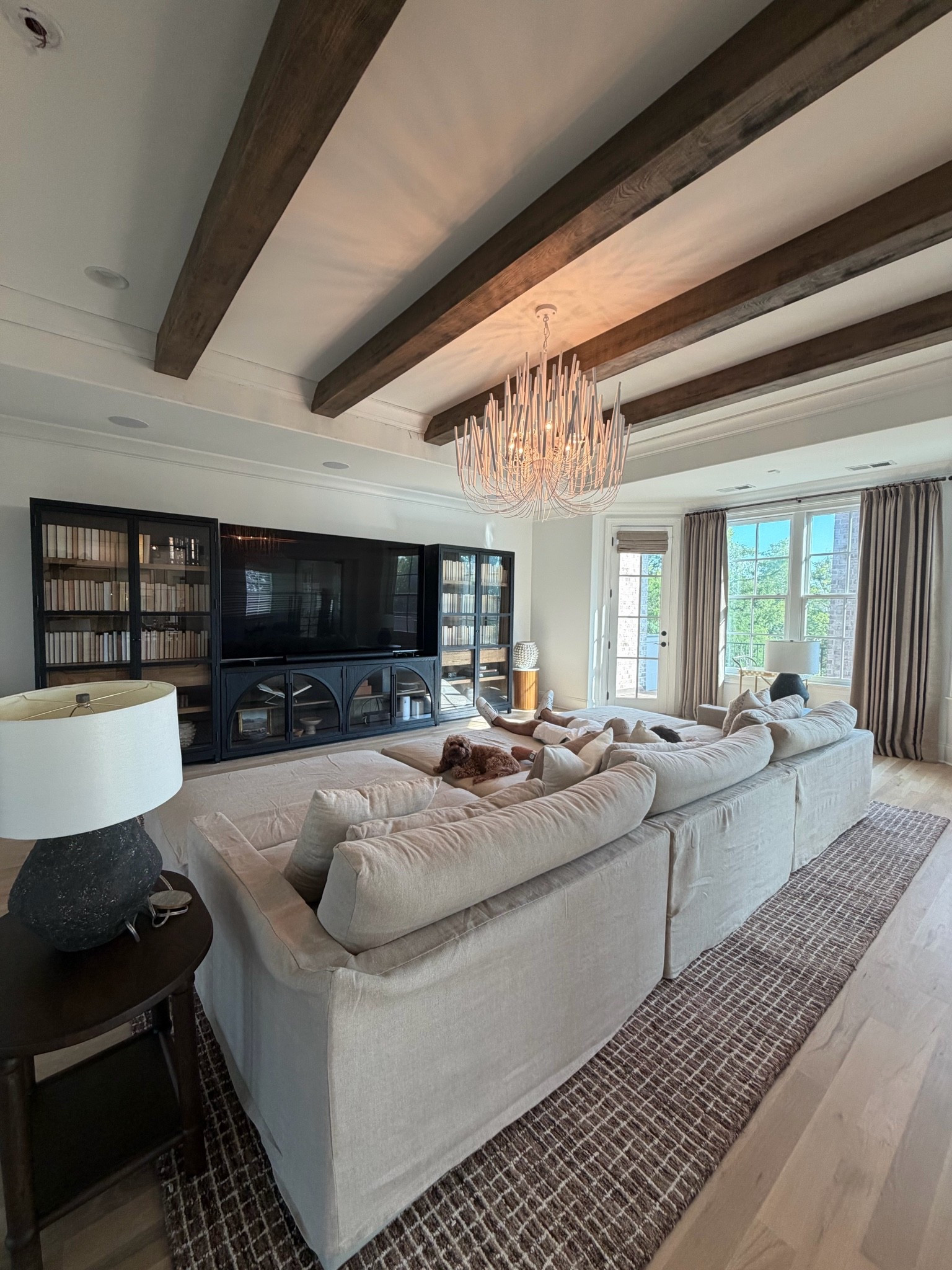 Link to my chandelier, cabinets and rug