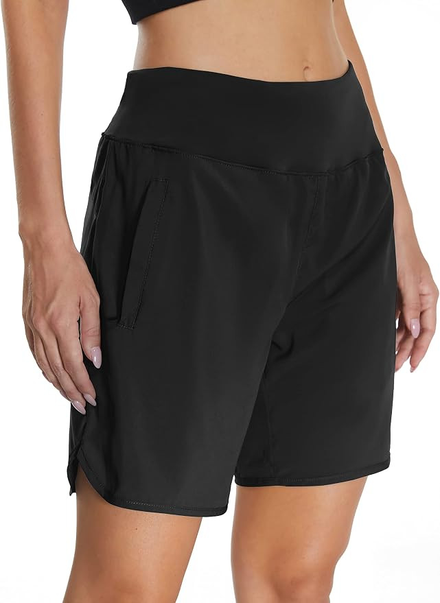 Mesing Sporthose Damen Kurz Laufshorts High Waist Laufhose Wanderhose Kurze Hose Sommer Atmungsak... | Amazon (DE)