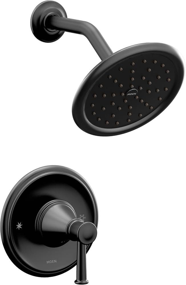 Moen Belfield Matte Black Posi-Temp Shower Trim Kit, Valve Required, T2312BL | Amazon (US)
