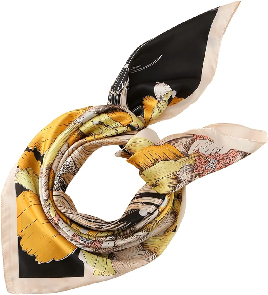 Silk Scarf for Hair - Head Scarf for Women, Lightweight Satin Scarf for Hair Wrapping and Sleepin... | Amazon (US)