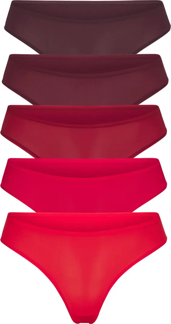 SKIMS Fits Everybody Assorted 5-Pack Thongs | Nordstrom | Nordstrom