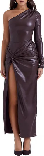 Octavia One-Shoulder Faux Leather Dress | Nordstrom