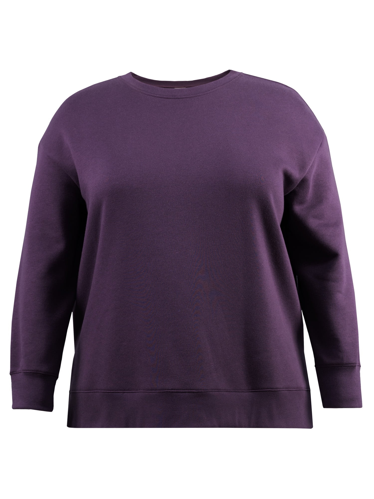 Terra & Sky Women's Plus Size Fleece Sweatshirt, Available in 1,2, and 3- Packs, Size 0X-4X | Walmart (US)