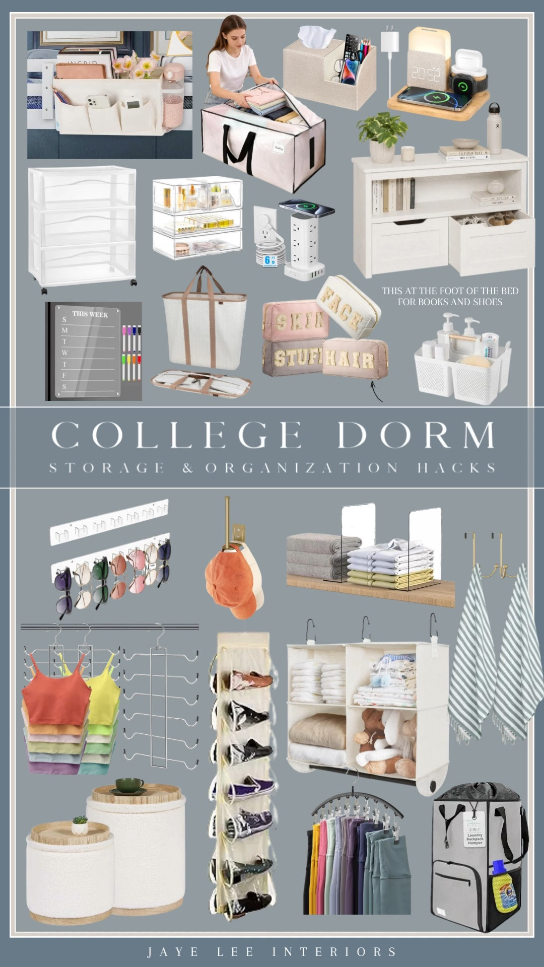 Top Amazon Finds for College Dorm Storage and Organization...Dorm room decor, college dorm essentials, dorm decor, dorm room ideas, dorm room interiors, dorm room bed, retro mini fridge, bedding, alarm clock charging station, laundry hamper backpack, storage ottoman, storage and moving bags, 3-drawer rolling storage cart, zip ties, closet organization, dorm room storage ideas, teen room #LTKStyleTip #BackToSchool #LTKFindsUnder50 #LTKautumn

#LTKHome#LTKKids#LTKSaleAlert