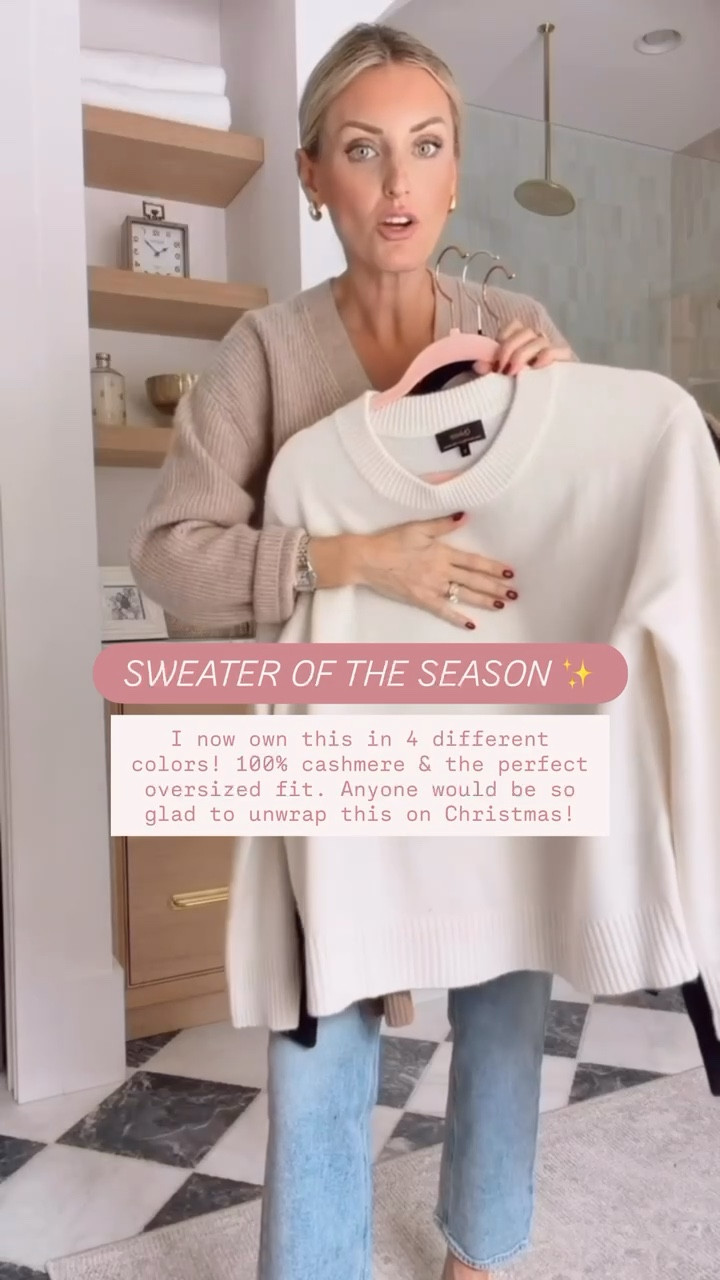 My favorite sweater right now 😍 the material is so soft! This would make the perfect gift for the girl who has everything! 

Loverly Grey, Quince, neutral sweater, cozy sweater, gift guide, gift ideas 

#LTKHoliday #LTKGiftGuide #LTKFindsUnder100