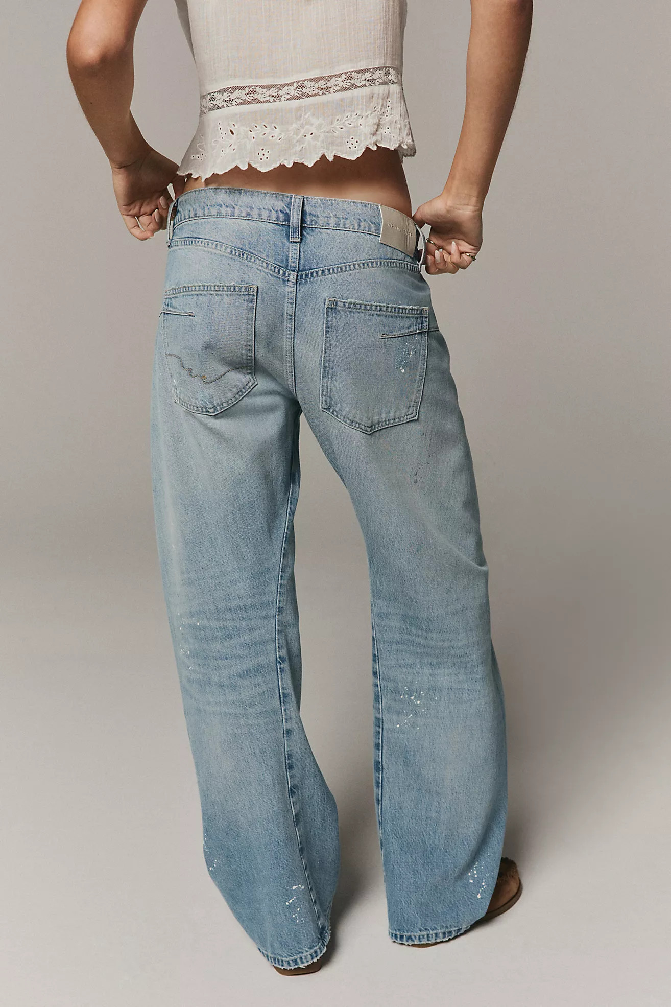 We The Free Fable Low-Rise Twisted Bowed Jeans | Free People (Global - UK&FR Excluded)