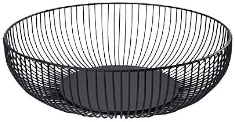 Black Metal Wire Fruit Basket Bowl For Kitchen,Living Room,Office - Large Decorative Centerpiece ... | Amazon (US)
