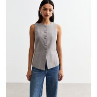 Women's Grey Crew Neck Waistcoat New Look | New Look (UK)