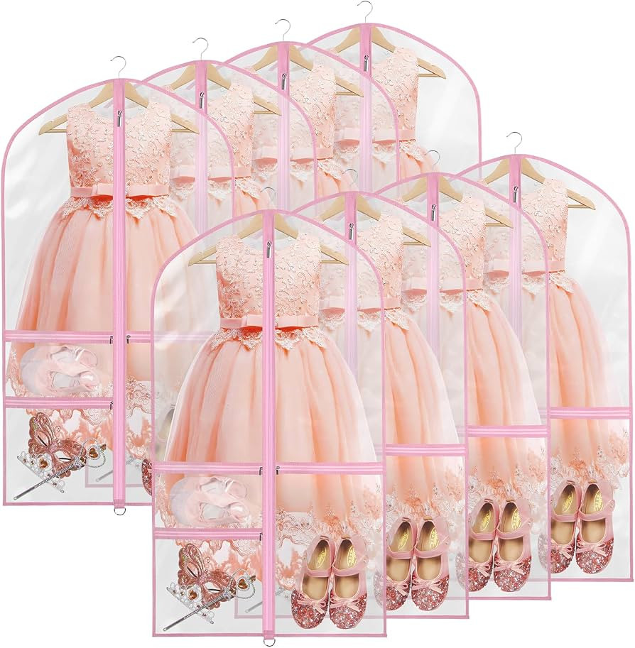 Zilink Clear Garment Bag for Dance Costumes 40" Dance Garment Bags for Dancers Kids Garment Bags ... | Amazon (US)