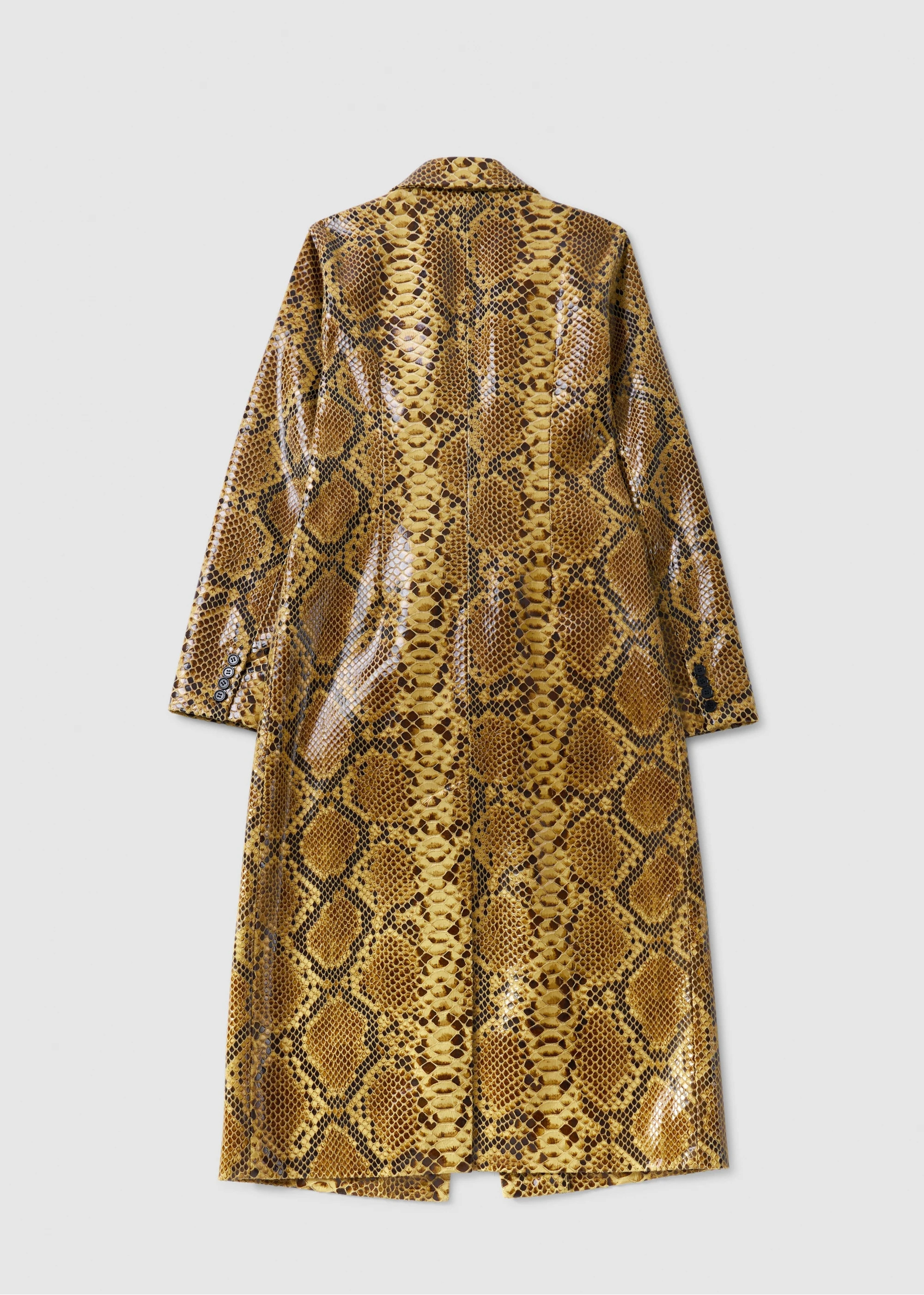 Womens Zoie Snake Skin Print Overcoat In Dark Honey Snake | Trouva (Global)
