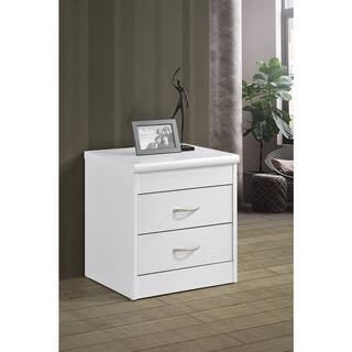 2-Drawer Nightstand in White | The Home Depot
