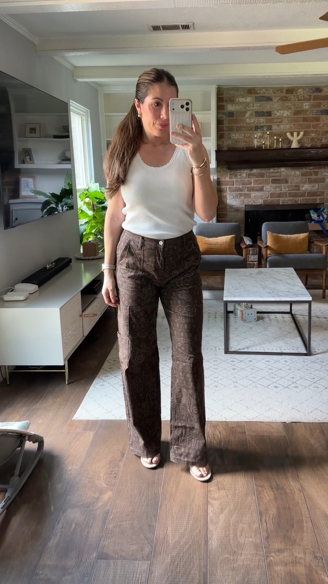 Bandana pants for less than $20!! I have these Walmart pants in a grey camo and love them so when they came out with this bandana print, I instantly purchased.  Wearing size small

#LTKmomlife #LTKootd #LTKOver40
