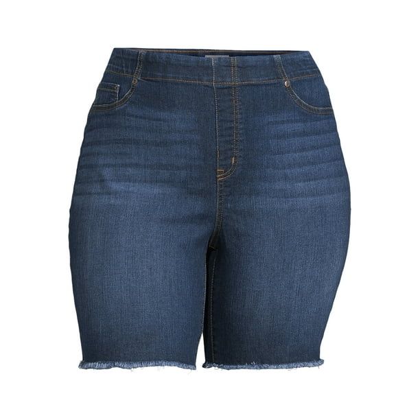Sofia Jeans by Sofia Vergara Plus Size Gabriela Pull-On Bermuda Shorts | Walmart (US)