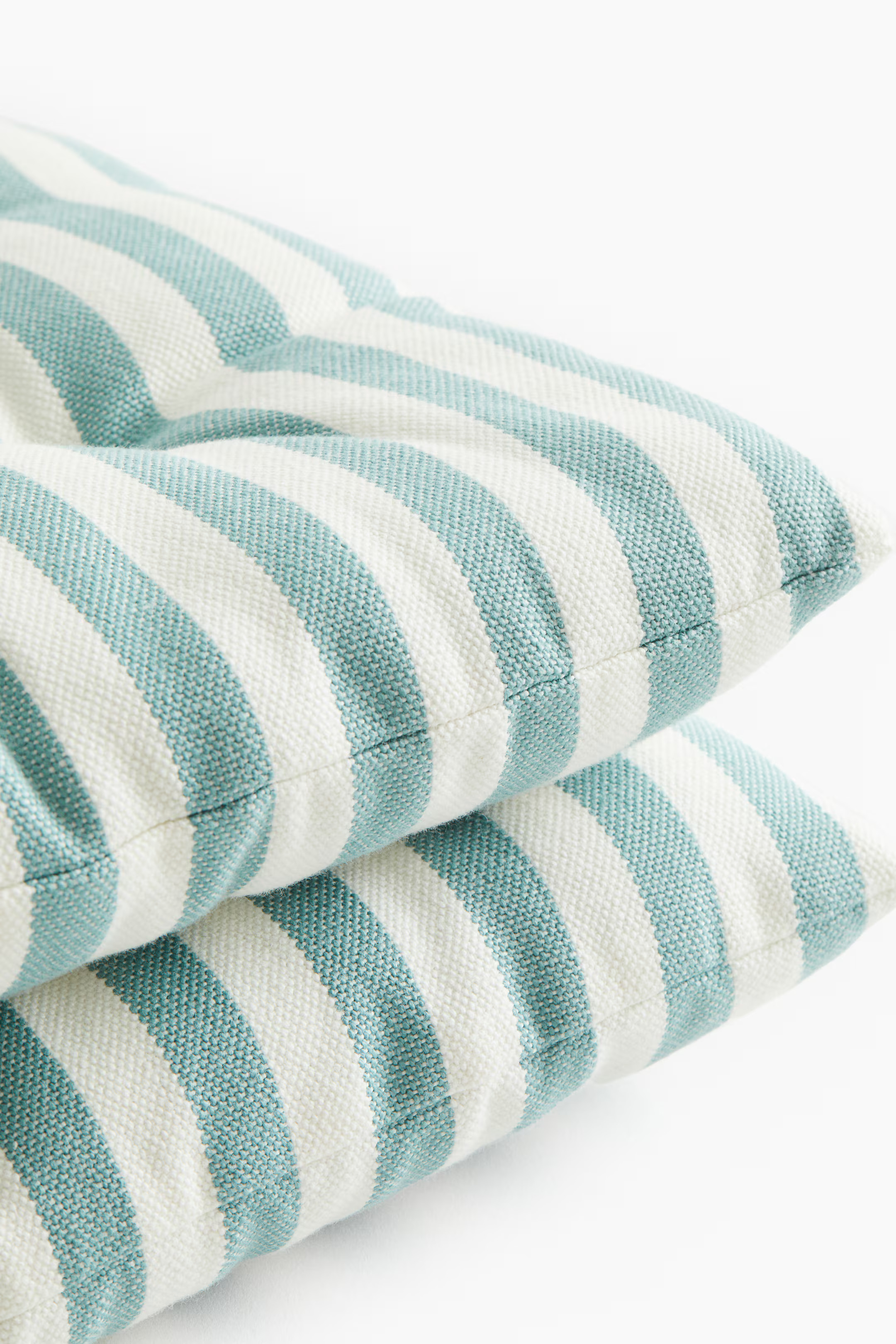 2-pack Outdoor Seat Cushions - Turquoise/striped - Home All | H&M US | H&M (US + CA)