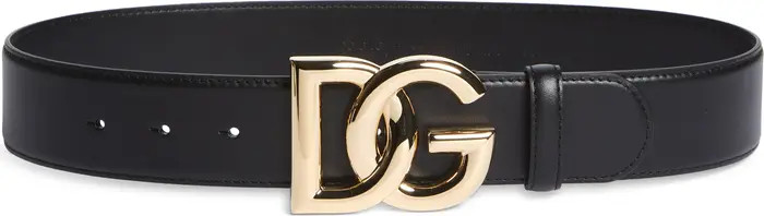 DG Logo Buckle Leather Belt | Nordstrom