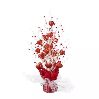 Glitzhome 21"H Lighted Valentine's Heart Table Tree | Belk