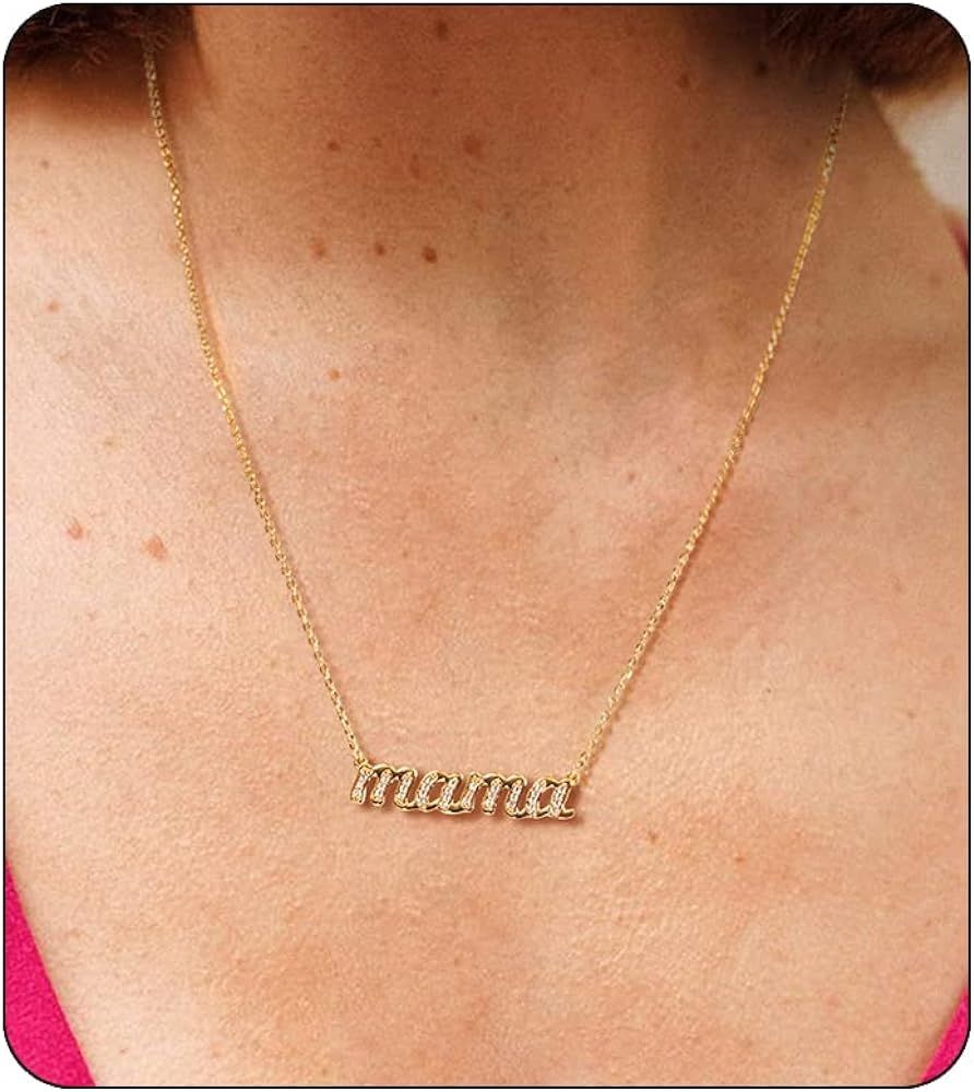 Kenivira Dainty Pearl Necklace for Women 14K Gold Cultured Freshwater Pearl Tassel Choker Necklac... | Amazon (US)