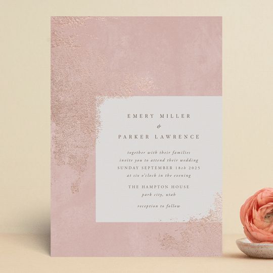 "Marquis" - Customizable Foil-pressed Wedding Invitations in Brown by Robert and Stella. | Minted