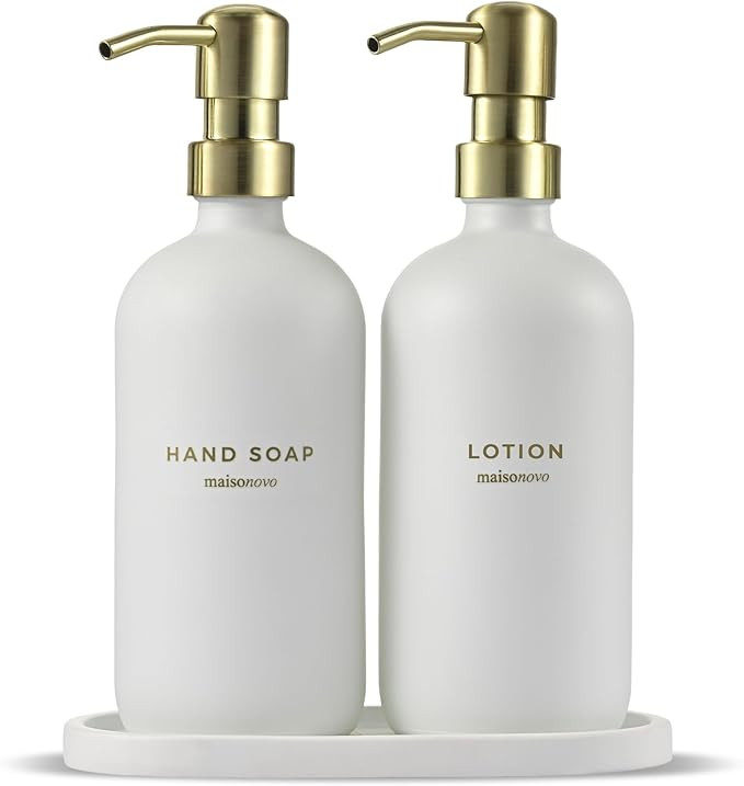 MaisoNovo Soap Dispensers 3-Piece Set | Soap and Lotion Dispenser Set | Bathroom Soap Dispenser |... | Amazon (US)