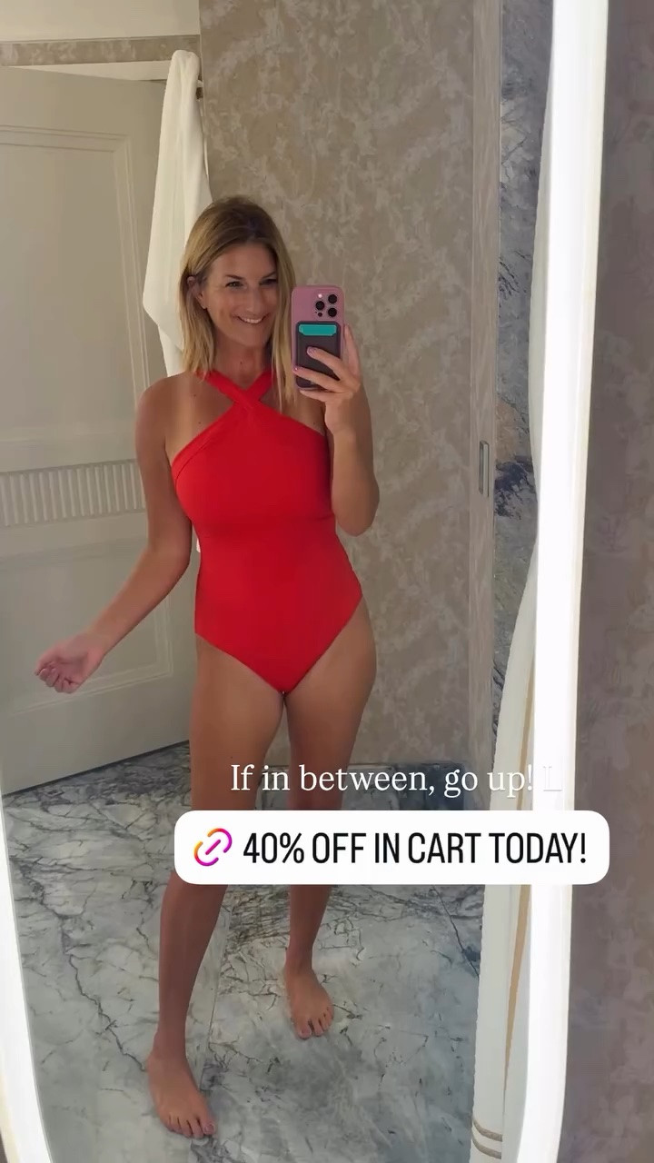 If in between, go up! Wearing in L @Spanx

#LTKSaleAlert #LTKSwim