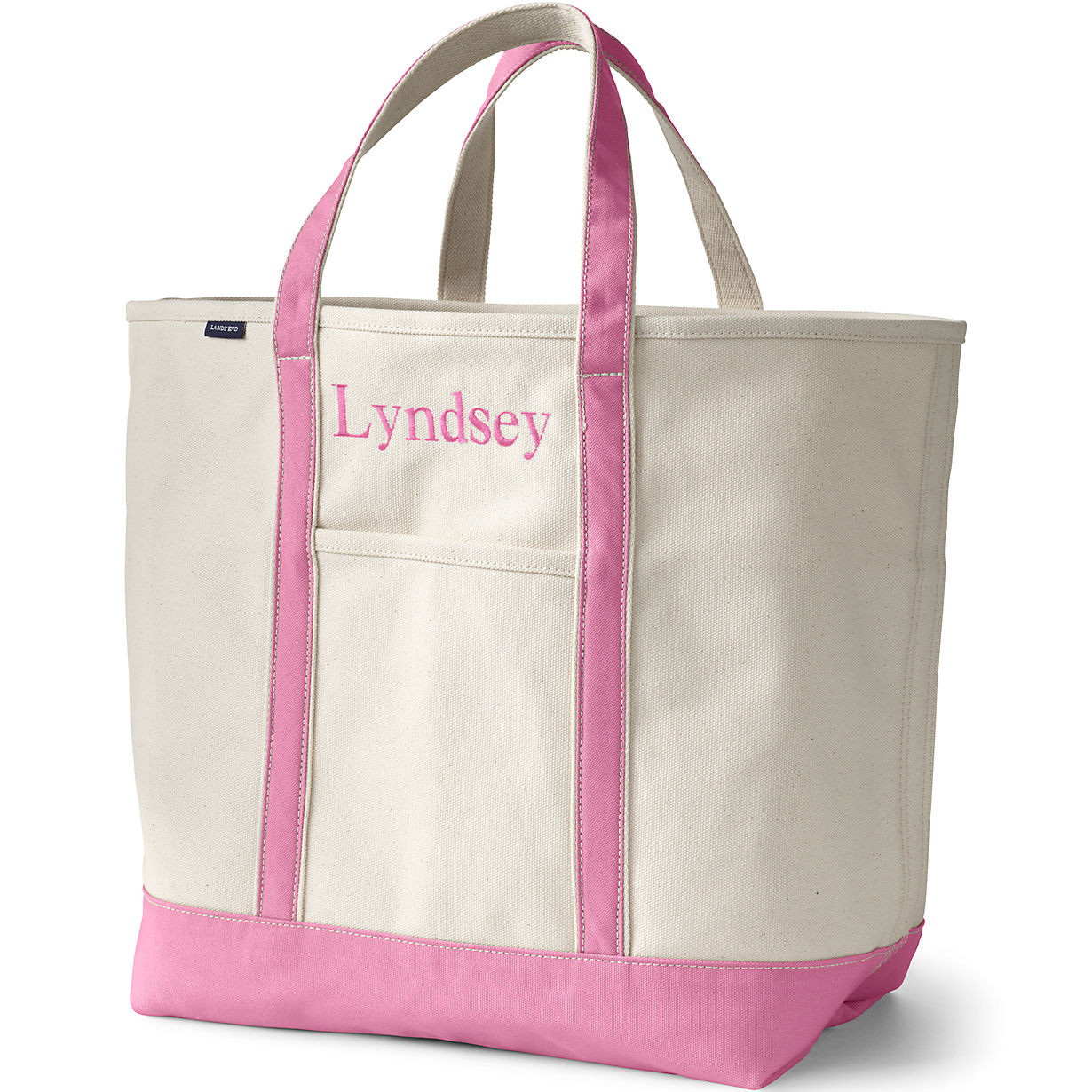 Medium Natural 5 Pocket Open Top Canvas Tote Bag | Lands' End (US)