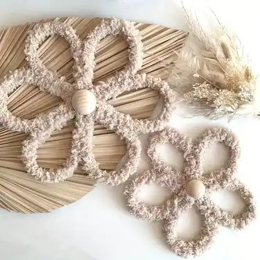 Bohemian Daisy Flower Wall Decoration Woven Daisy Flower - Temu | Temu Affiliate Program