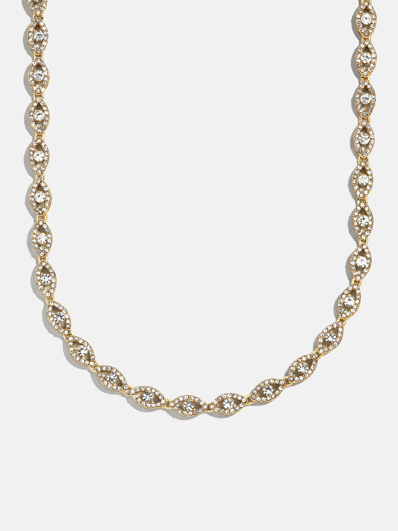Evil Eye On Repeat Tennis Necklace - Gold/Pavé | BaubleBar (US)
