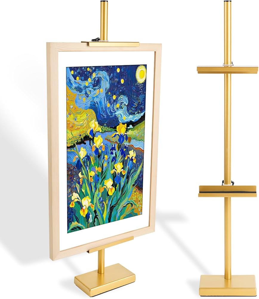 Adjustable Tabletop Easel Stand for Picture Frames up to 29" H - Metal Frame Holder Stand for Sig... | Amazon (US)