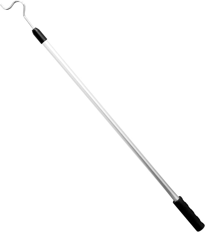 Richards Homewares Aluminum Shepherds Hook with Cushion Handle, 36-62"x2.75"x1.25", Silver | Amazon (US)