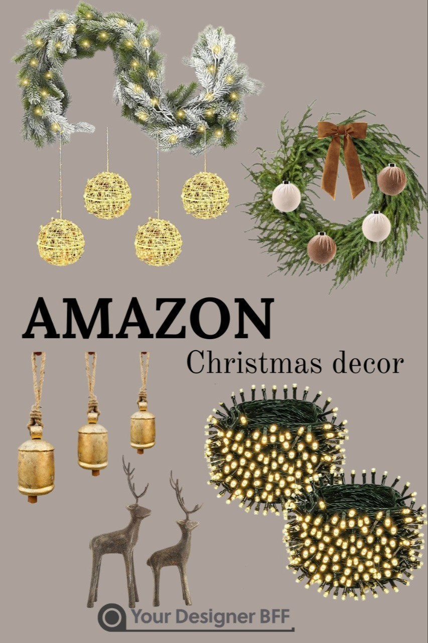 Outdoor Christmas Balls Lights, Snow Pine Garland With Lights, Solar String Lights Outdoor Waterproof, Christmas Bells Decor, Velvet Ribbon, Iron Standing Deer Figures, Real Touch Norfolk Pine Wreath, Velvet Christmas Tree Ornament. 

#LTKSeasonal #LTKHome #LTKParties