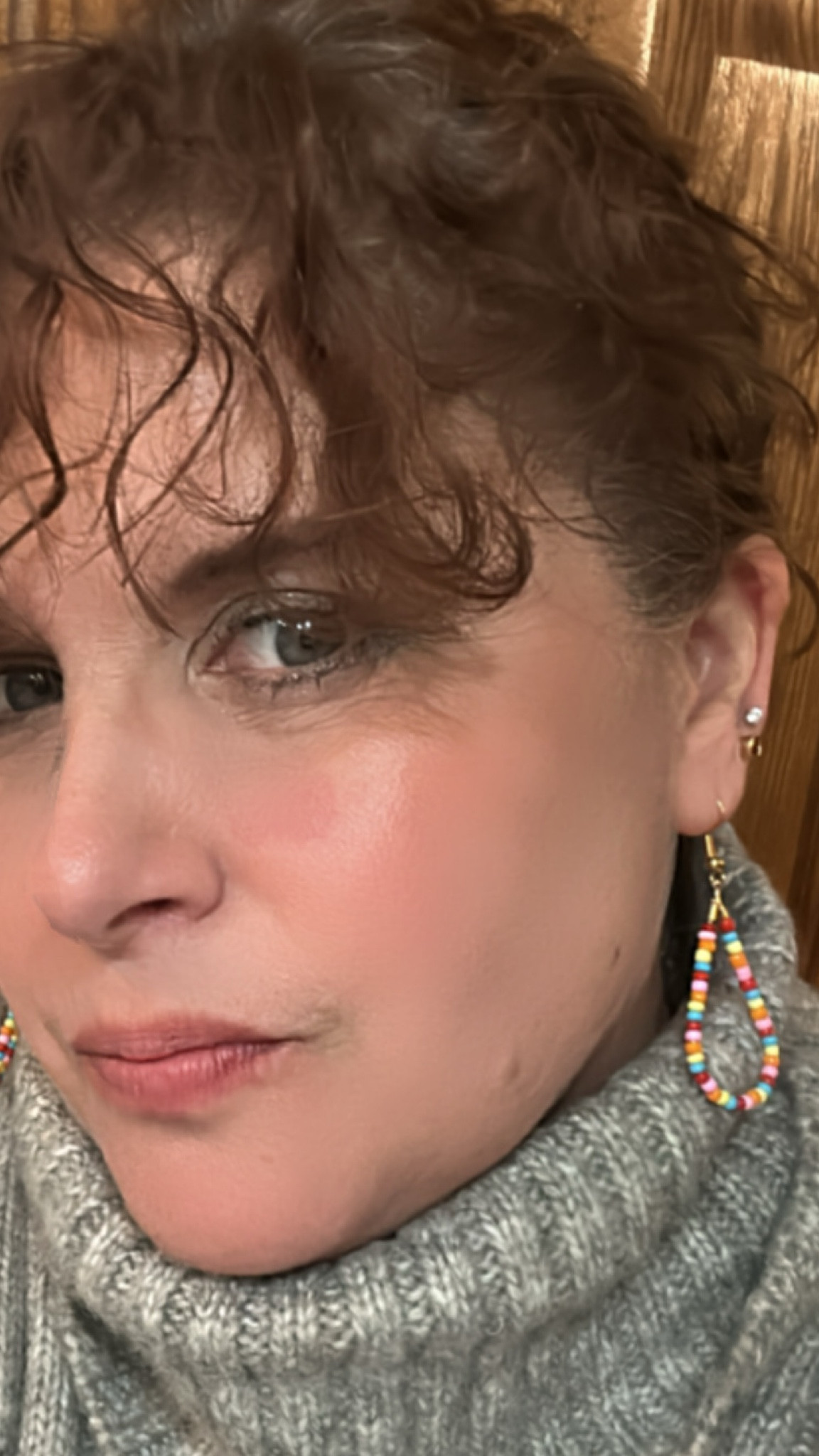 Splash of color earrings when all else is neutral. 

#LTKStyleTip #LTKOver40 #LTKFindsUnder100