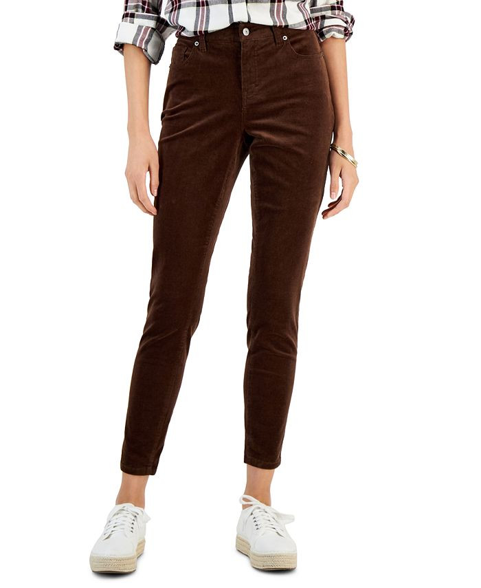 Style & Co Petite Mid-Rise Curvy Corduroy Skinny Jeans, Created for Macy's  & Reviews - Jeans - P... | Macys (US)