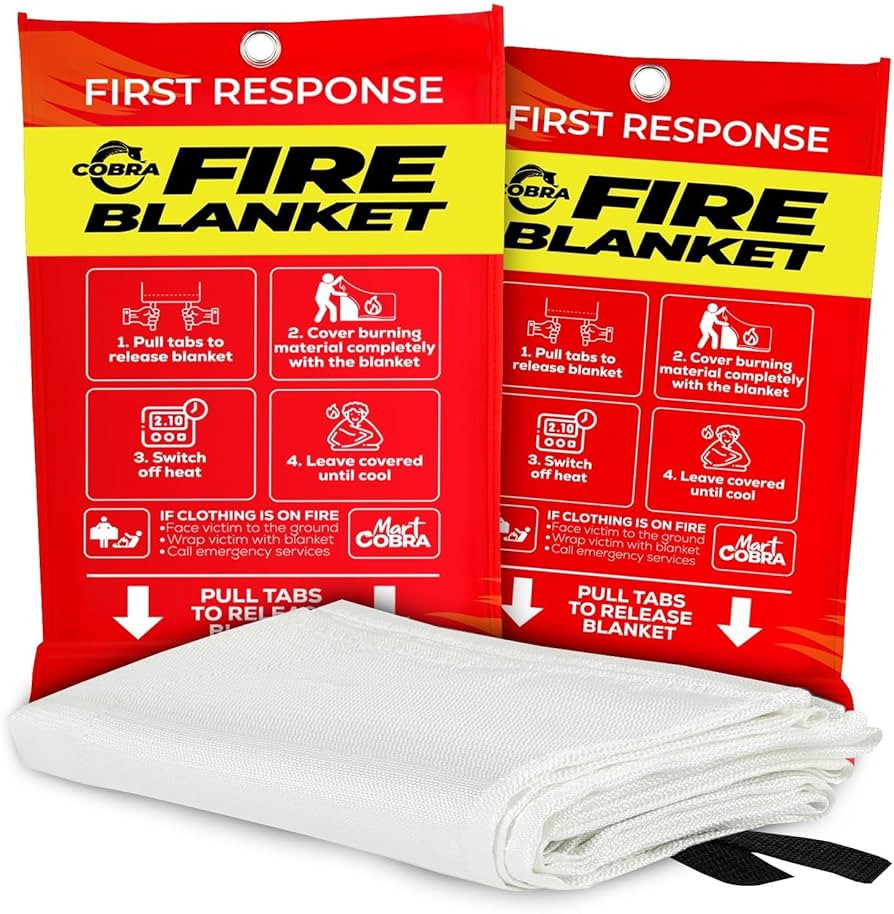Mart Cobra Emergency Fire Blanket for Home and Kitchen - 2 Pack - Fire Blankets Emergency for Hom... | Amazon (US)