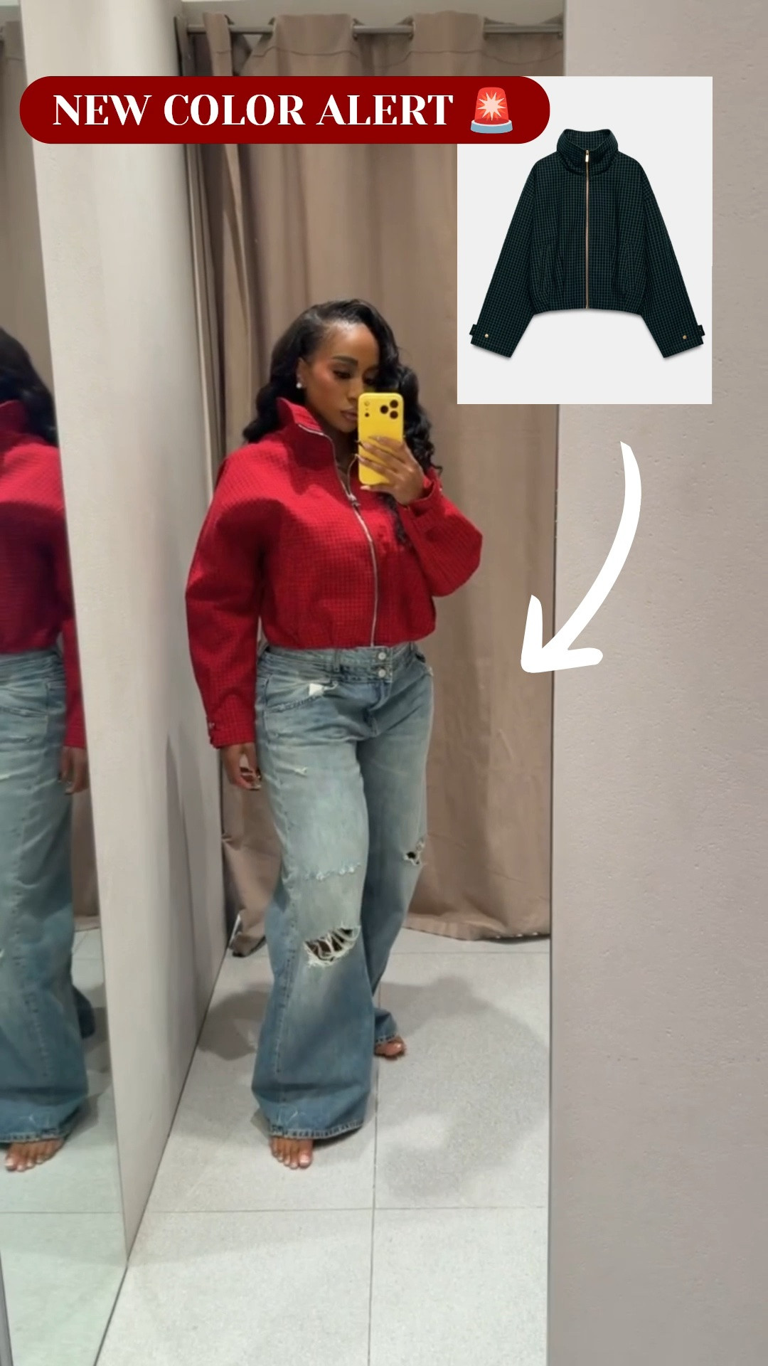 Plaid bomber jacket that went viral is now available in a new color!!

#LTKootd #LTKMidsize