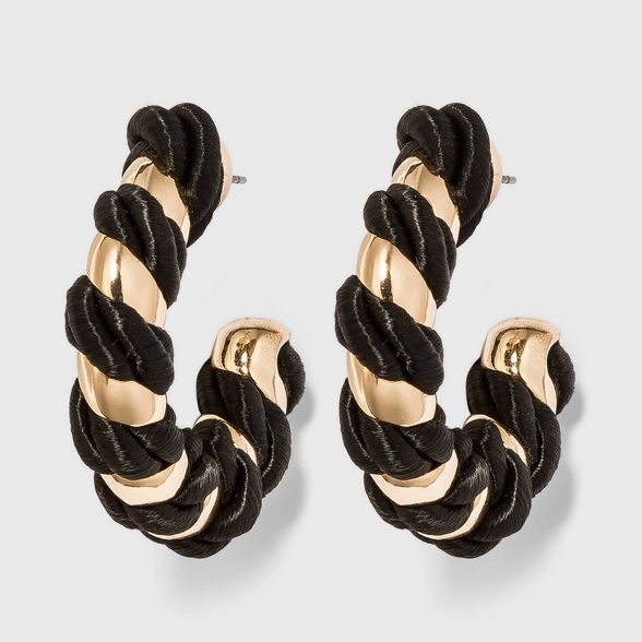 SUGARFIX by BaubleBar Two-Tone Croissant Hoop Earrings | Target