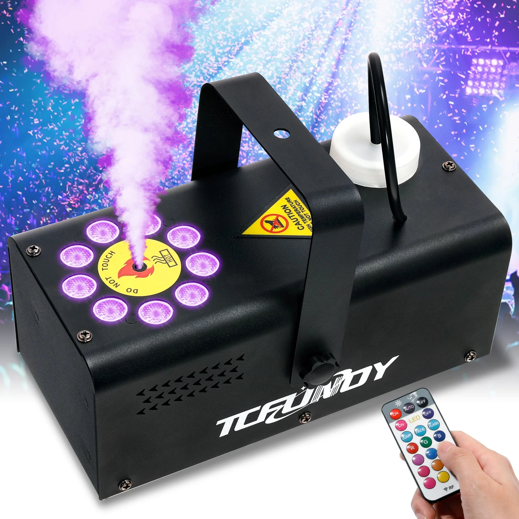 TCFUNDY 500W Fog Machine w/ LED RGB 9IN1 Fogger Smoke Maker Vertical Spary with Wireless Remote C... | Walmart (US)