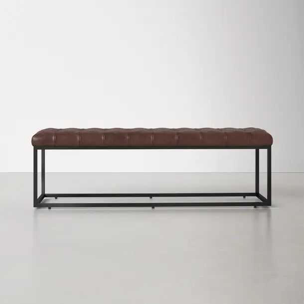 Pearson Genuine Leather Upholstered Bench | Wayfair North America