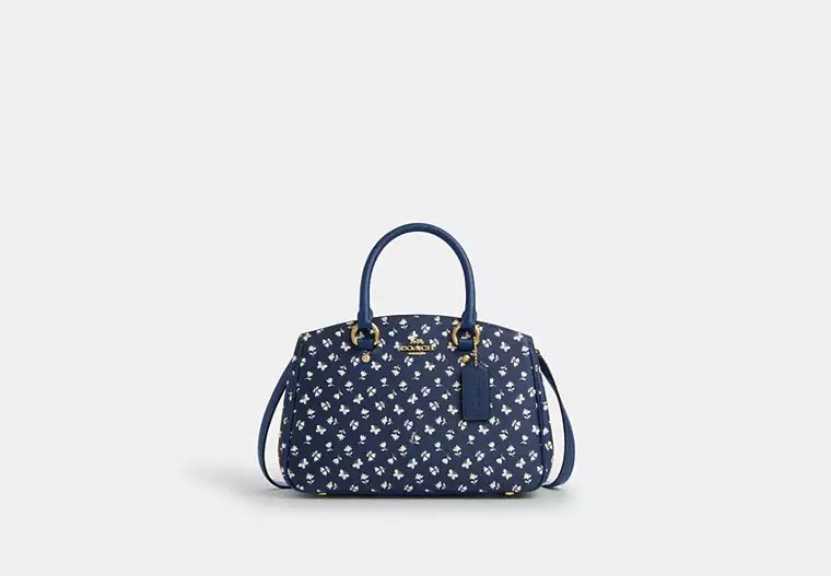Coach Outlet Savannah Small Carryall Bag With Floral Print - Blue | Coach Outlet US