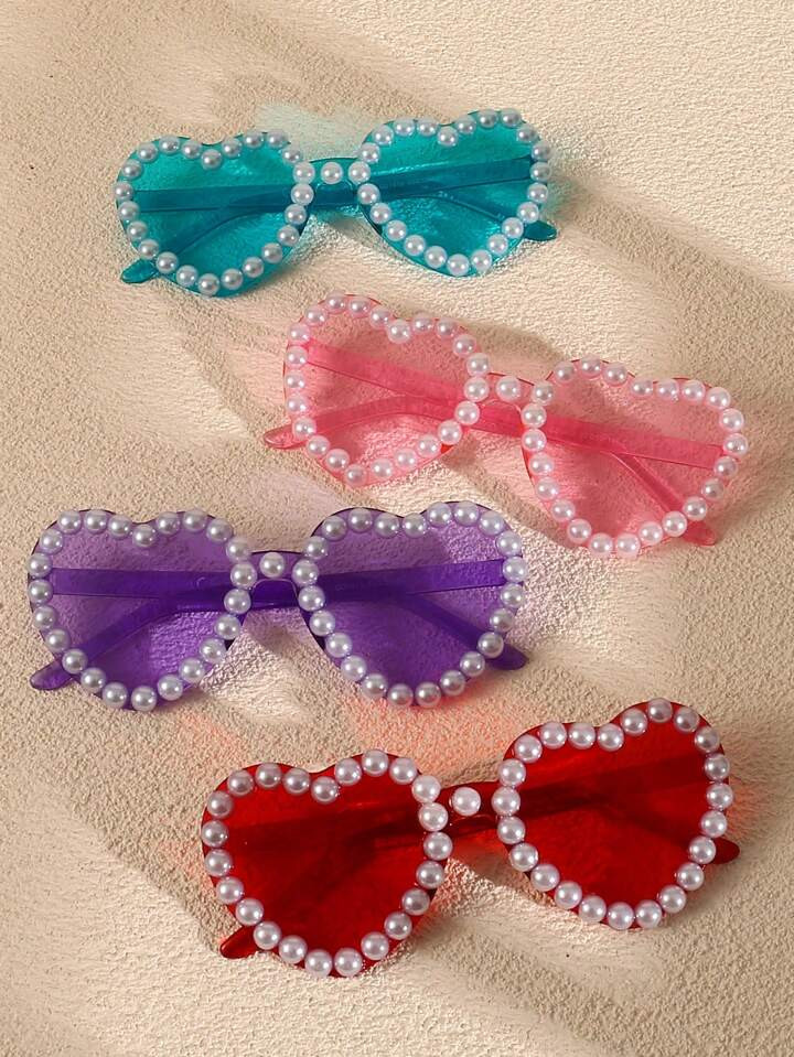1pc Unisex Heart Shaped Ocean Themed Party Beach Trendy Fashion Sunglasses600+ sold recentlyGBP£... | SHEIN