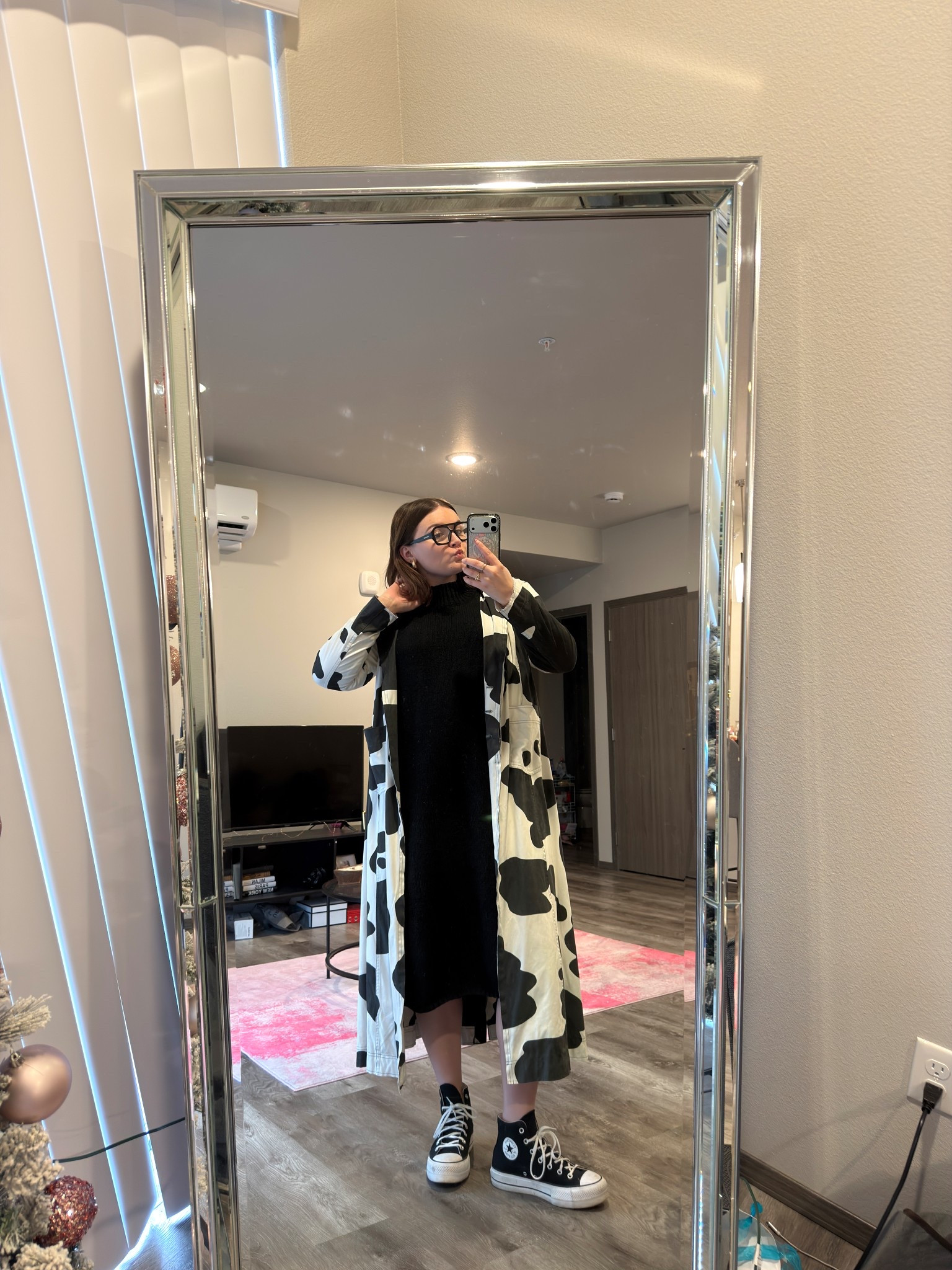 Statement business casual outfit! This dress I swear by for work and play 🤭

I’m wearing a size L dress and coat with size 9 sneakers

#LTKMidsize #LTKootd #LTKWorkwear