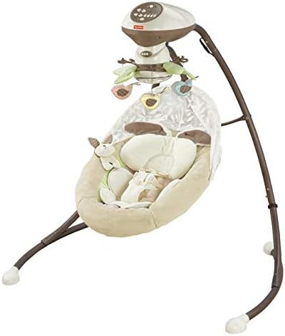 Fisher-Price My Little Snugabunny Swing, dual motion baby swing with music, sounds and motorized ... | Amazon (US)