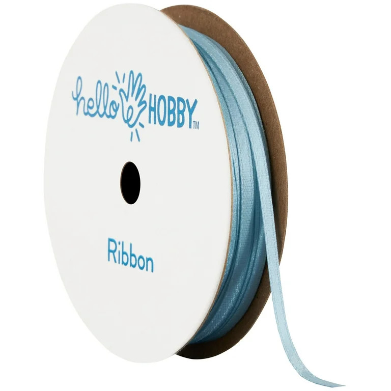 Hello Hobby Powder Blue Double Face Satin Ribbon, 1/8" x 8 yd | Walmart (US)