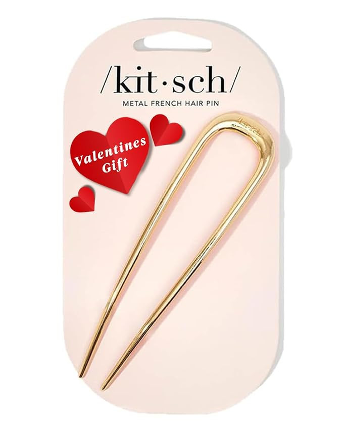 Kitsch Metal French Hair Pin for Women, Hair Fork for Buns, French Twist Pin for Easy Hairstyle, ... | Amazon (US)