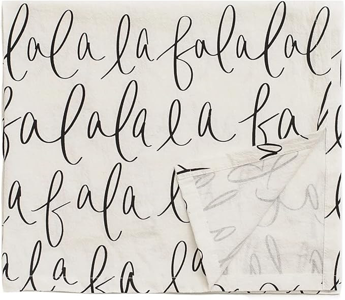 Sweet Water Decor FA La La La La Tea Towel | 100% Cotton | Large Size 28 x 25 inches | Cream with... | Amazon (US)