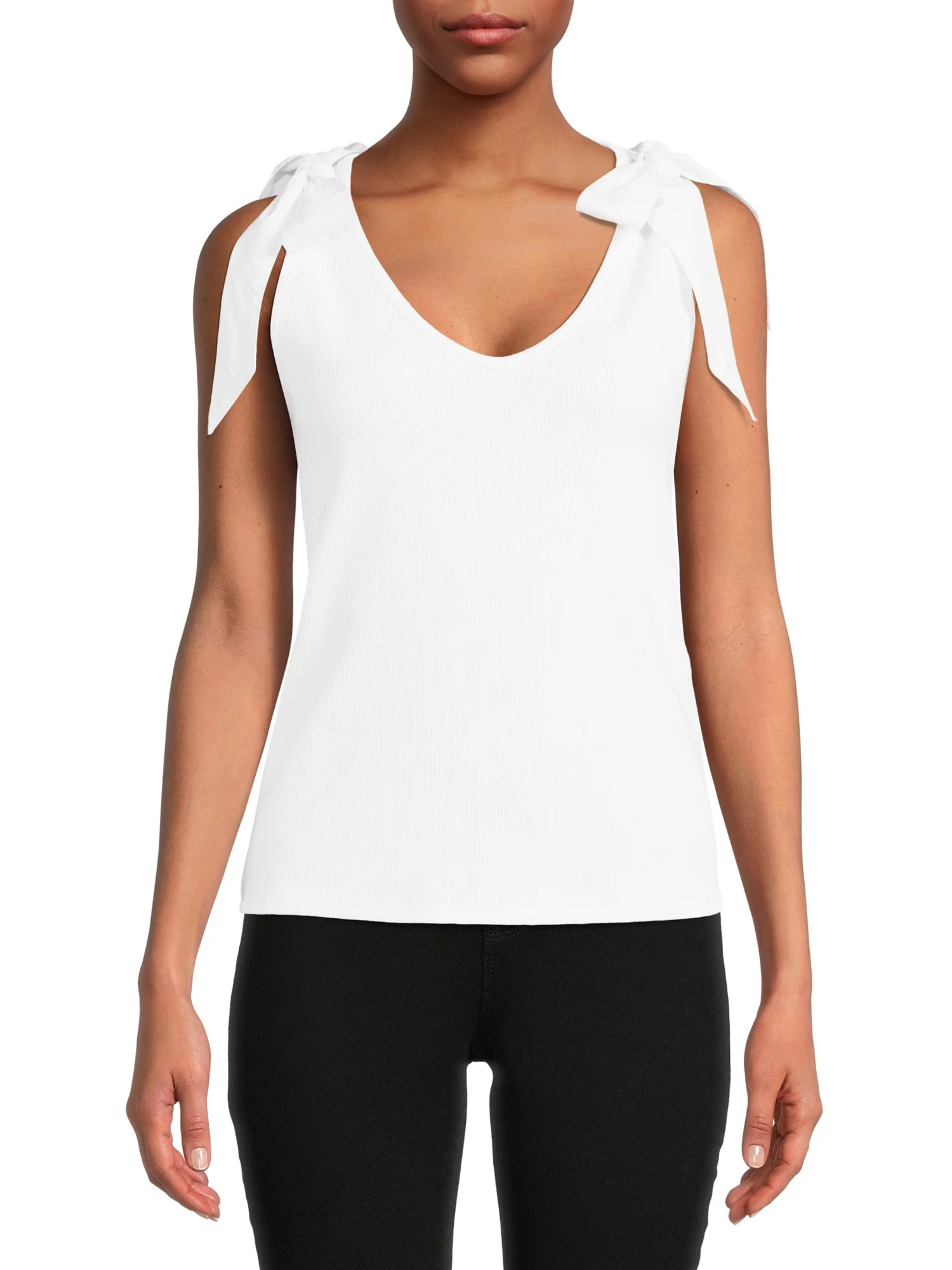 Time and Tru Women's Tie Strap Tank | Walmart (US)
