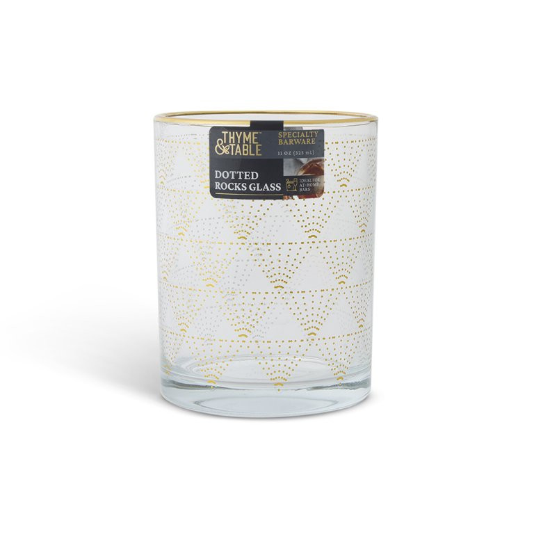 Thyme & Table Whiskey Rocks Glass, Diamond Print | Walmart (US)