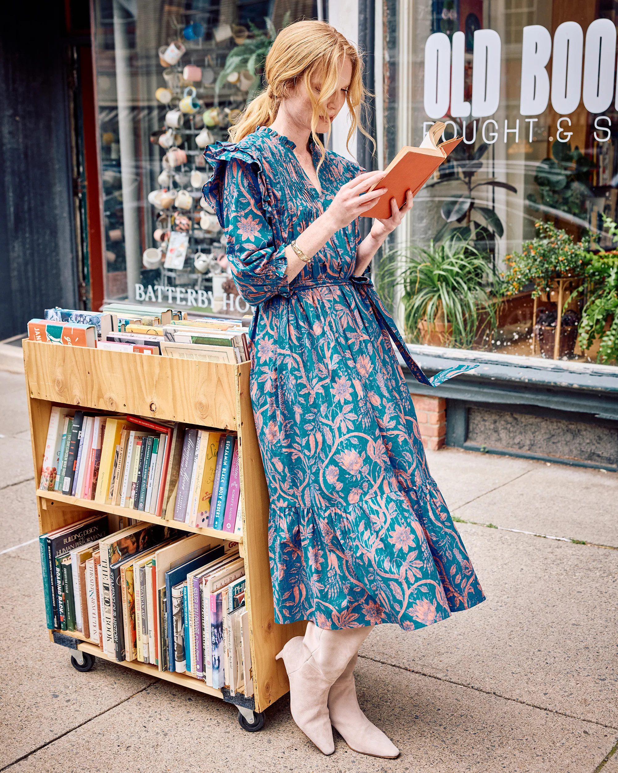 Etched Vine - Sawyer Dress - Turquoise Blush | Printfresh